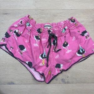 P.J. Salvage Pink Ostrich Print Shorts